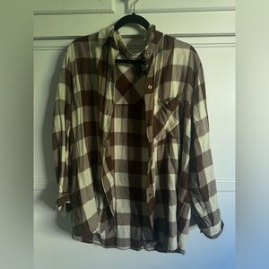 H&M BROWN FLANNEL
